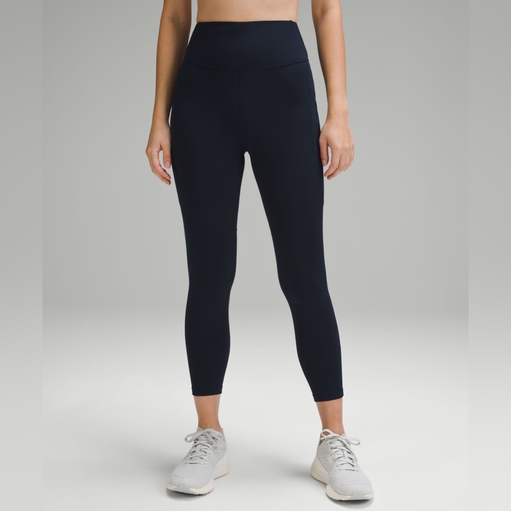 Black lululemon 7/8 leggings with 23” inseam.